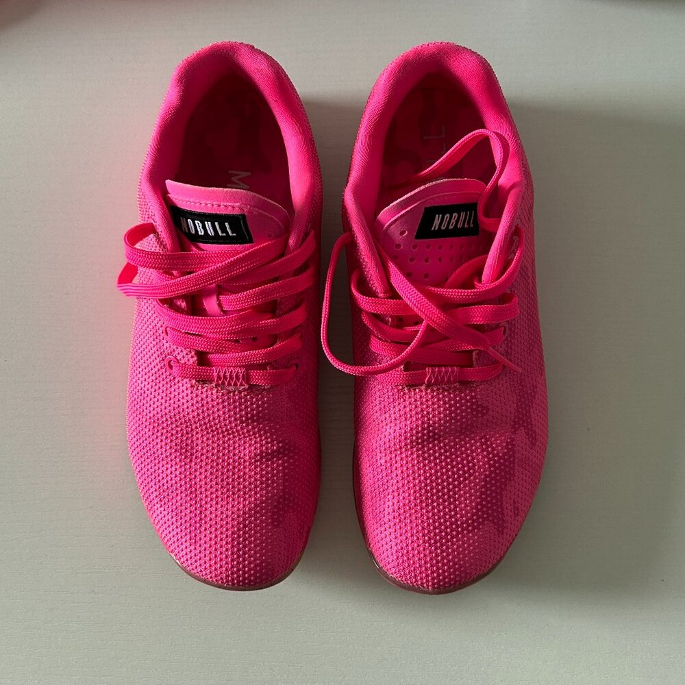 NOBULL Training Shoes Women 9.5, Men 8, Pink Camouflage Crosstrainer Workout